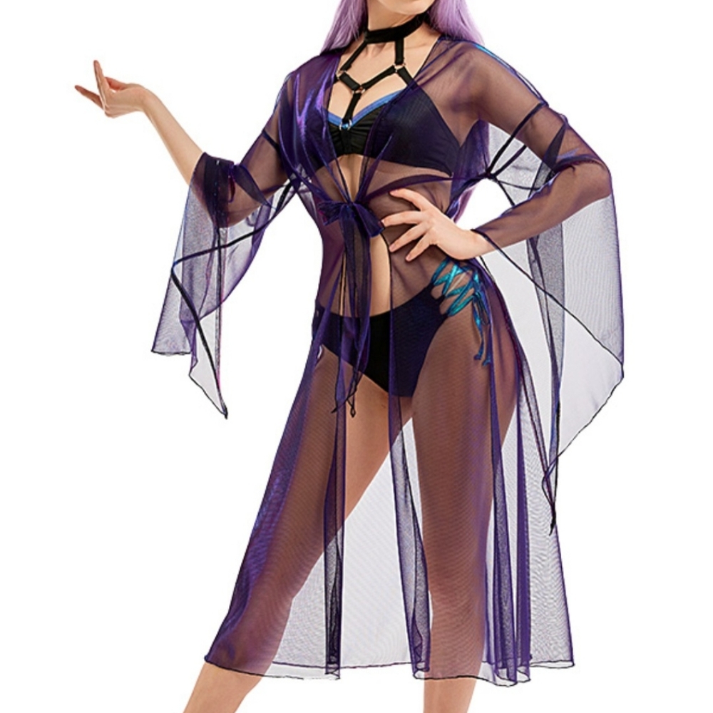 Evelynn Black Bathingsuit + Cardigan